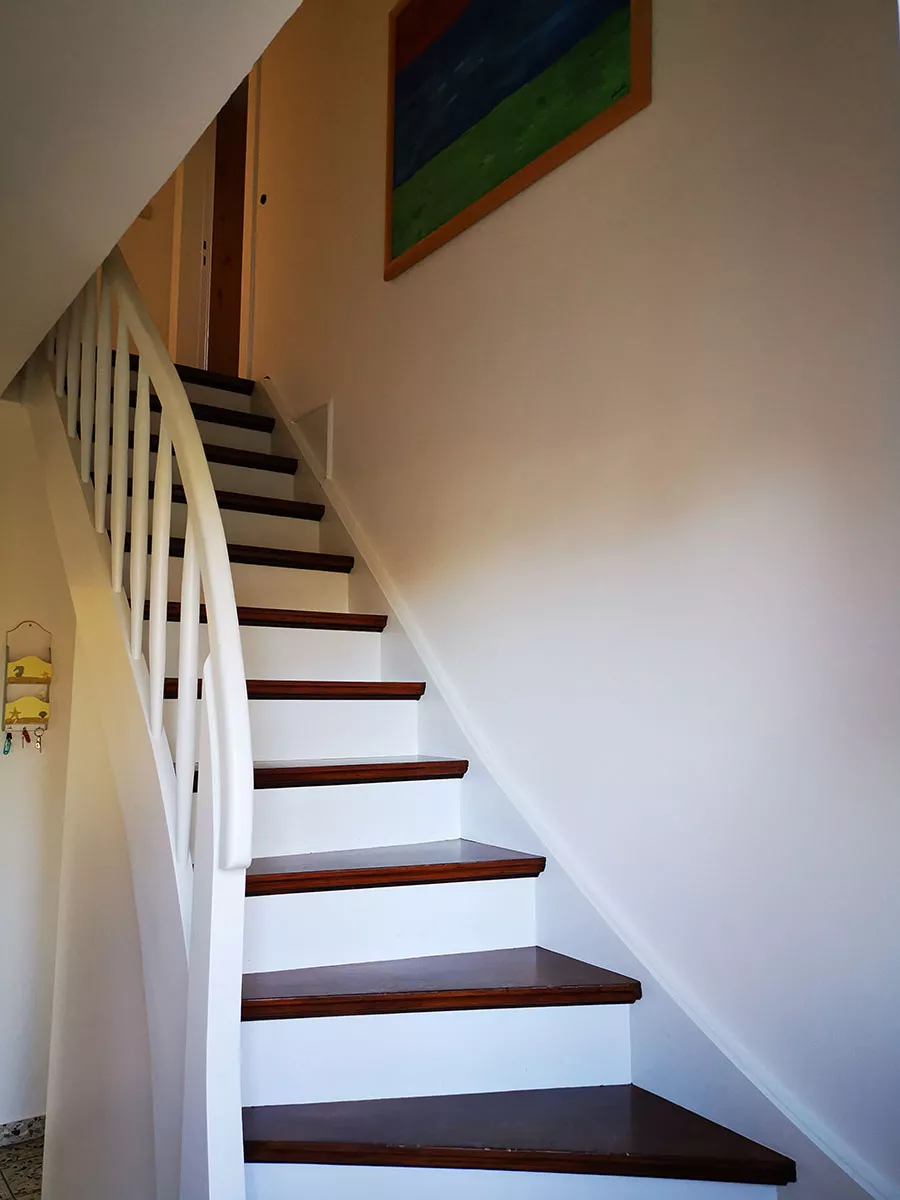 Ferienhaus Deichsonne – Treppe zum Dachgeschoss, Urlaub an der Nordsee Ferienhaus Deichsonne – Treppe zum Dachgeschoss, Urlaub an der Nordsee
