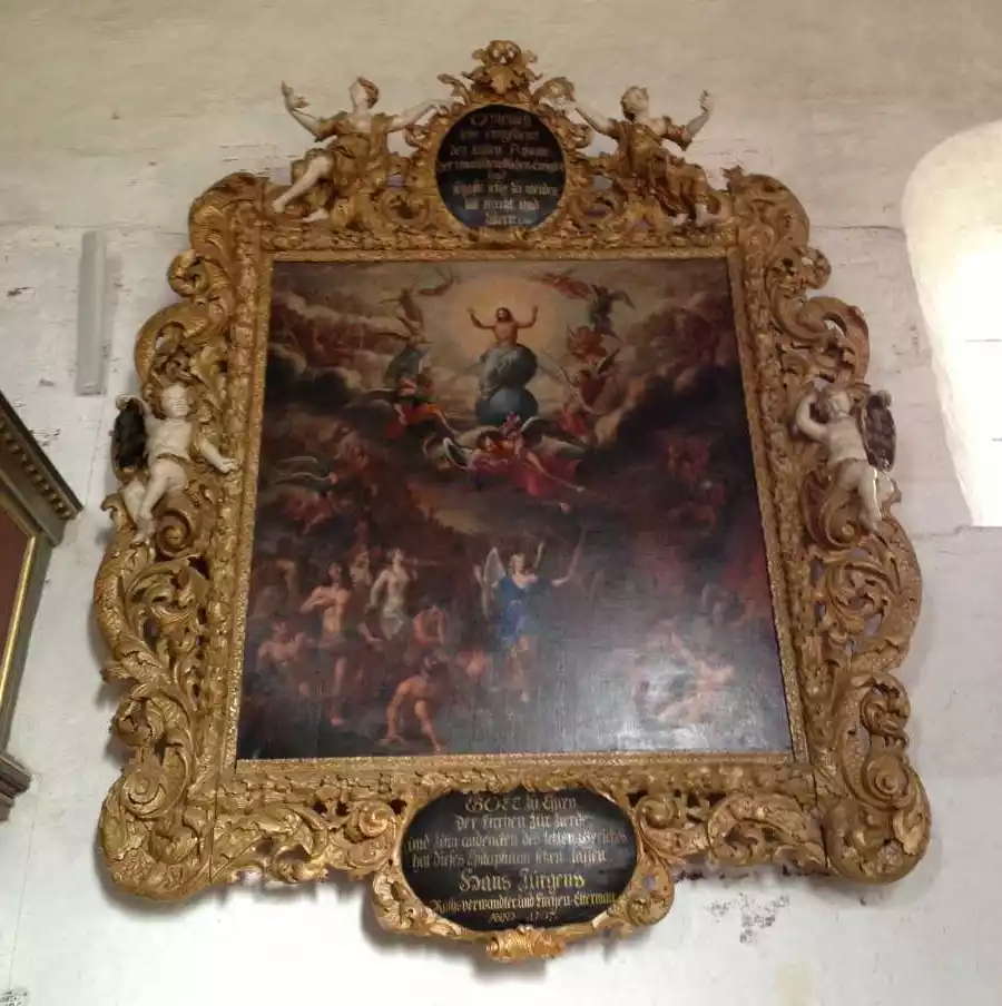 Historisches Gemälde in der St. Laurentius Kirche in Tönning