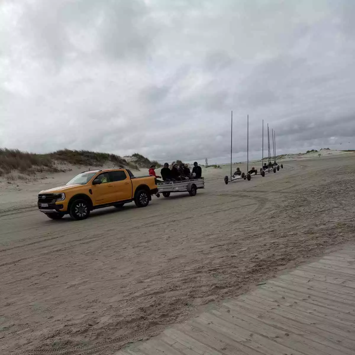 Strandsegeln am Strand von St. Peter-Ording auf Eiderstedt